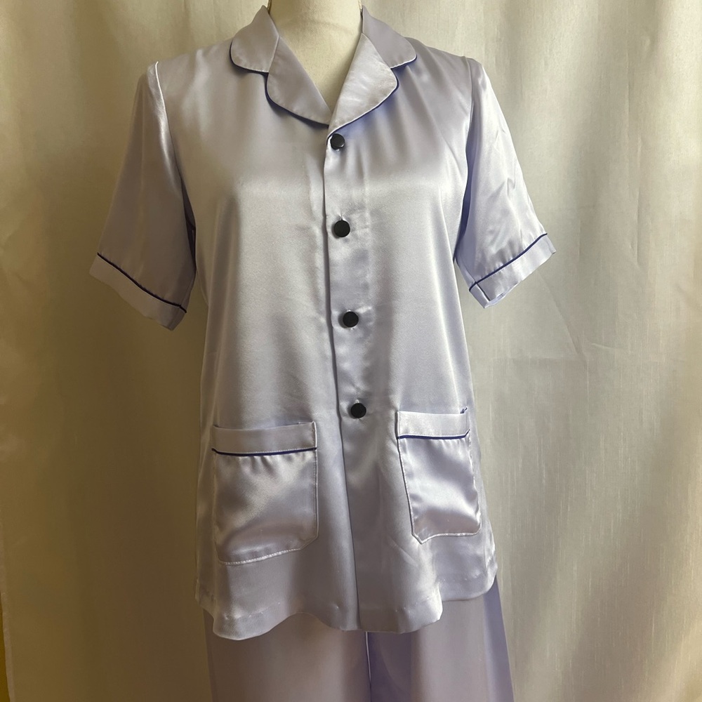 Custom made silk pajama 
Size small